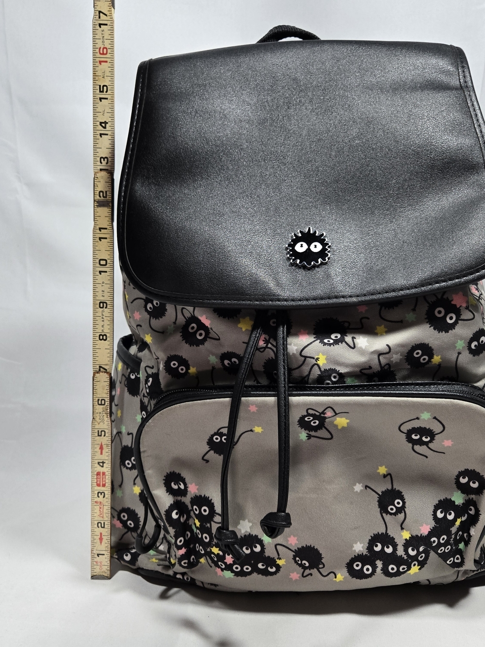 Studio Ghibli Spirited Away Backpack Soot Sprites Slouch Drawstring School Retro - Picture 2 of 14